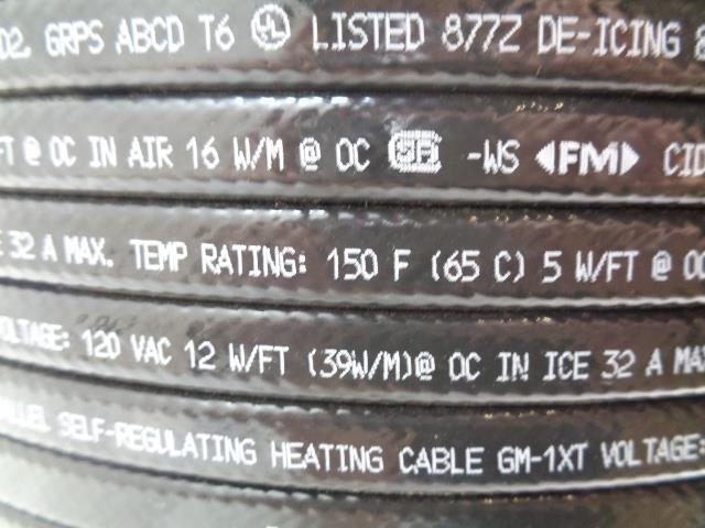 NVENT RAYCHEM ICESTOP GM1XT 120V SELF REGULATING HEATING CABLE 1000FT NEW H2