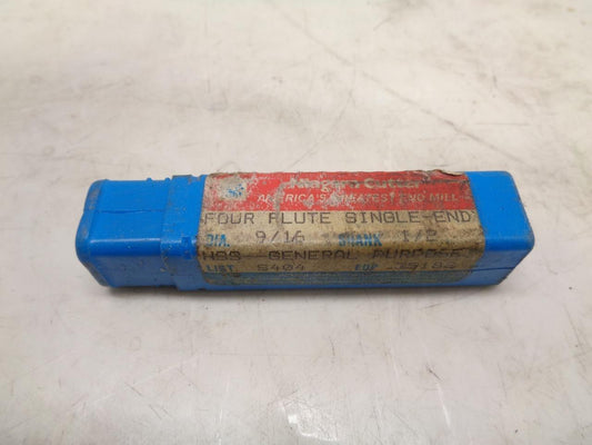 NEW NIAGARA 35182 CARBIDE END MILL 9/16"x1-1/2" 4 FLUTE R22T6BA