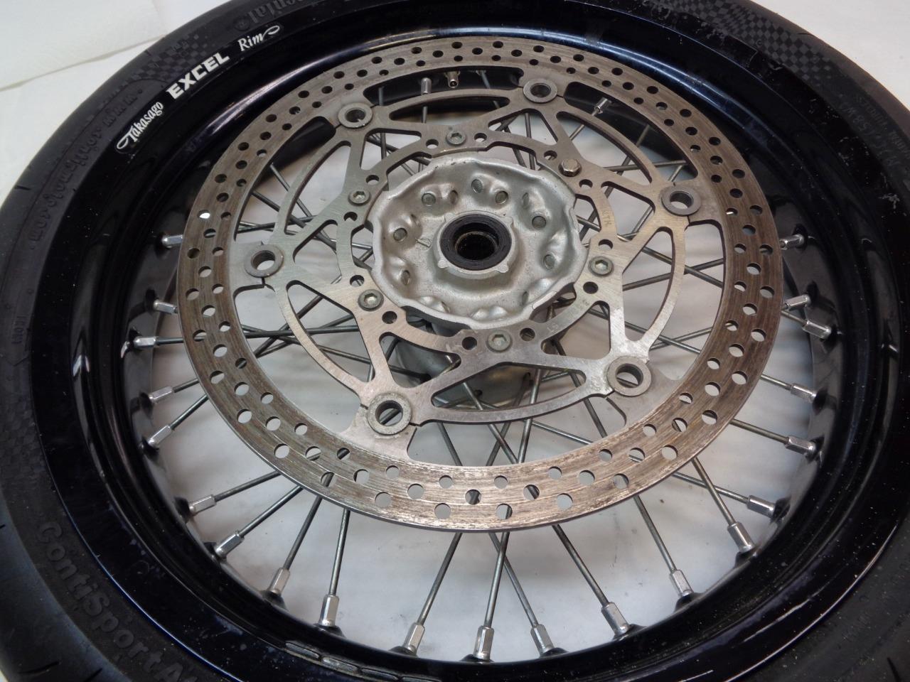 USED EXCEL TAKASAGO 17X3.5 WHEEL CONTINENTAL CONTISPORT ATTACK 2 120/70ZR17 SR