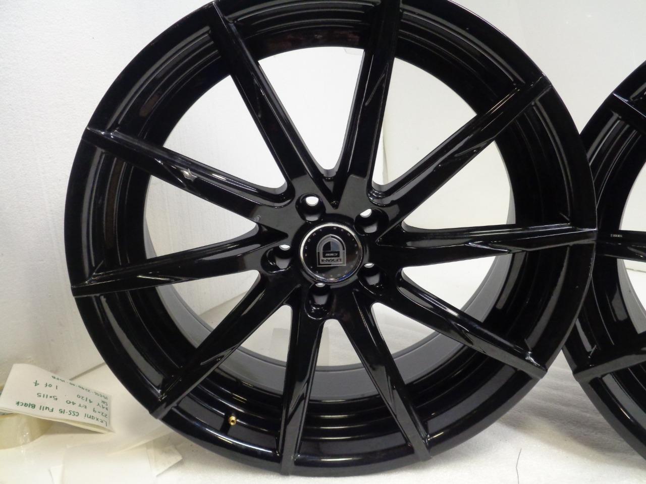 4 NEW LEXANI CSS-15 FULL BLACK 22X9 ET40 5X115 WHEELS 15CSS-2290-00-15FB SR