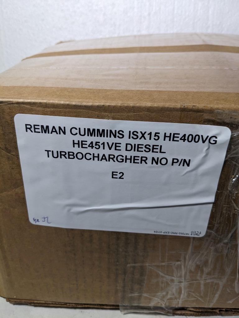REMAN CUMMINS ISX15 HE400VG HE451VE DIESEL TURBOCHARGHER NO P/N E2
