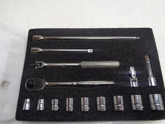 Williams WSB-15F 15 Piece Socket Set SAE INCH  Tool Kit  3/8  in dr NO CASE  R22