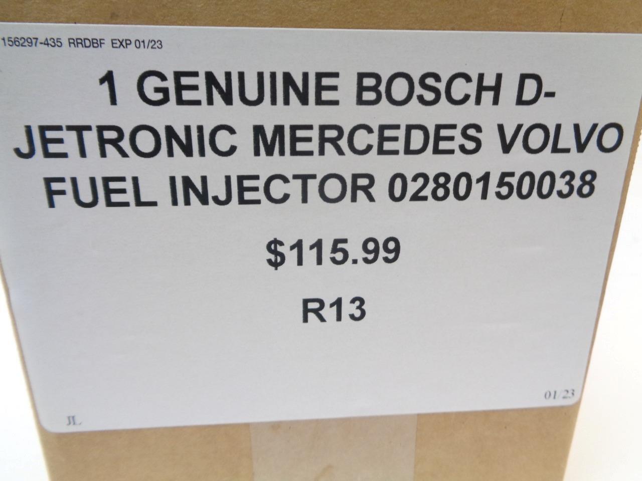 1 GENUINE BOSCH D-JETRONIC MERCEDES VOLVO FUEL INJECTOR 0280150038 R13