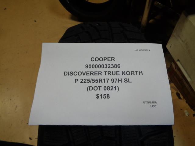 COOPER DISCOVERER TRUE NORTH P 225 55 17 97H SL TIRE  90000032386 CQ4