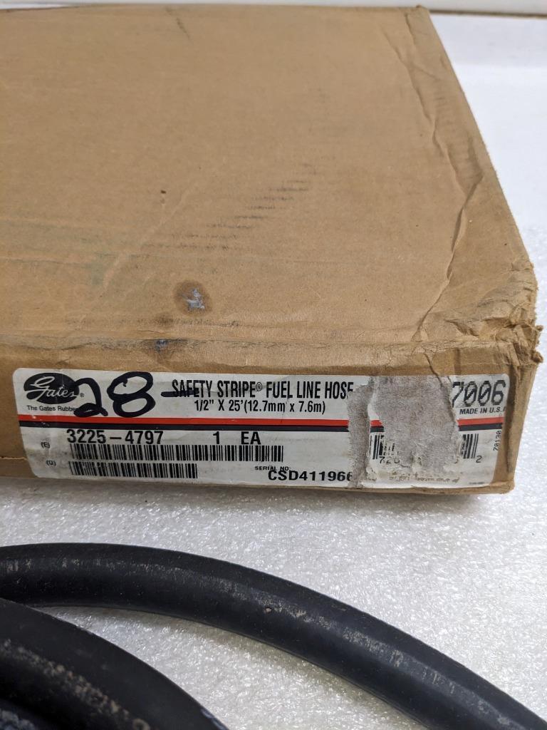 GATES 27006 FUEL HOSE 25' LONG 1/2" ID NITRILE NEW R15