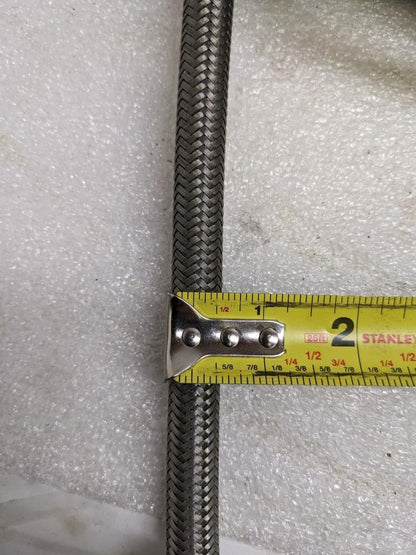 UNBRANDED BRAIDED STEEL 91.33' HOSE 9/16" OD 7/16" ID W/ PTFE LINING NEW R3T3