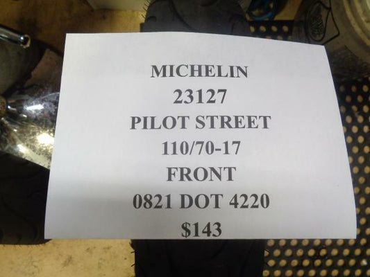 1 NEW MICHELIN PILOT STREET 110 70 17 54 FRONT TIRES 23127