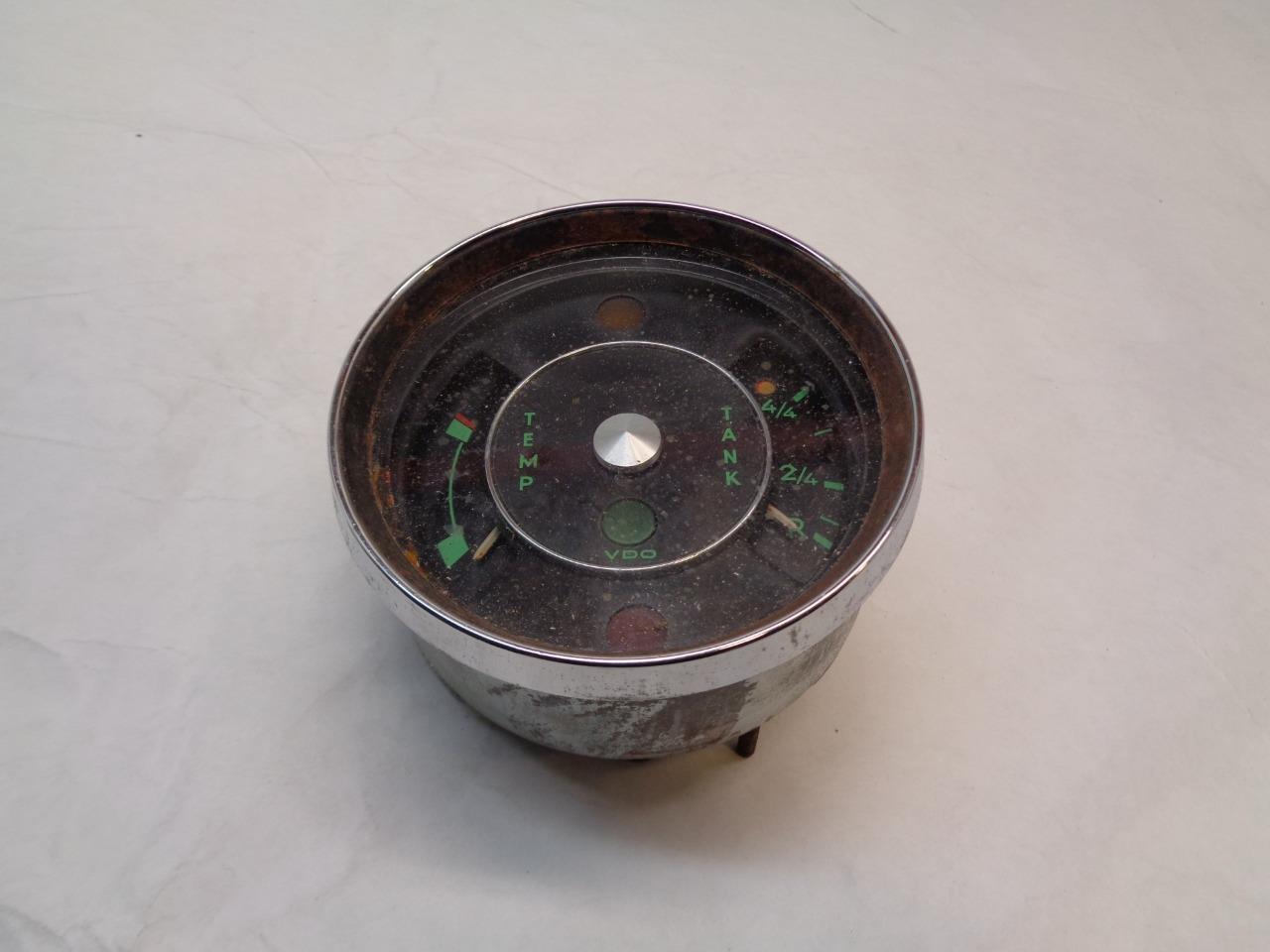 GENUINE PORSCHE 65-69 912 VDO GREEN FUEL & TEMP INTRUMENT CLUSTER 90274150101