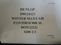 2 DUNLOP WINTER MAXX SJ8 3PMS P 225 55 18 98R SL 290124121 TIRE BQ1