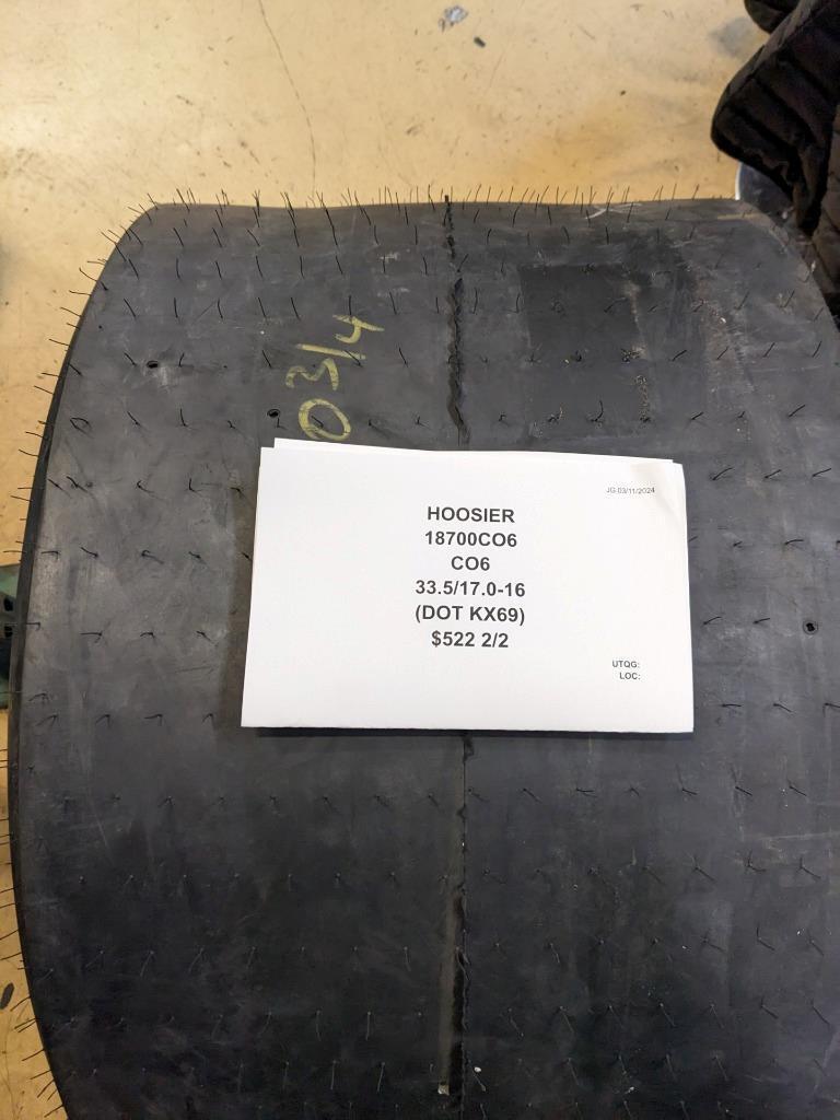 2 HOOSIER CO6 33.5 17.0 16 DRAG RACING TIRES 18700CO6 CQ1 18700CO6 CQ1