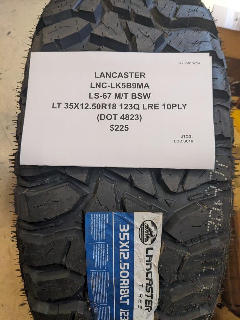 LANCASTER LS-67 MT BSW LT 35 12.5 18 123Q LRE 10PLY TIRE LK5B9MA CQ2