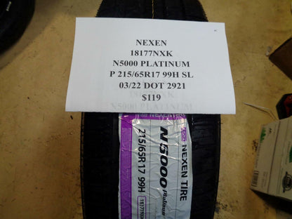 2 NEW NEXEN N5000 PLATINUM 215 65 17 99H SL AL SEASON TIRES 18177NXK
