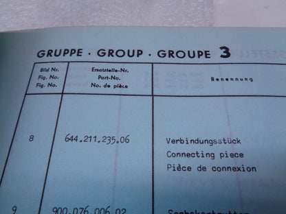 PREVIOUSLY OWNED PORSCHE SUPPLEMENT TO CATALOGUE OF SPARE PARTS 356 B R31