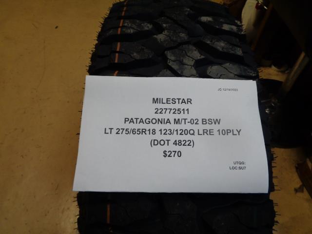 MILESTAR PATAGONIA M/T-02 BSW LT275 65 18 123/120Q LRE 10PLY TIRE 22772511 BQ4