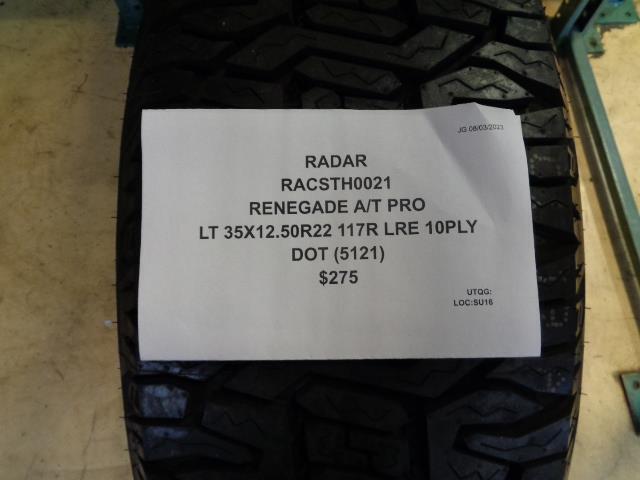RADAR RENEGADE A/T PRO LT 35 12.5 22 117R LRE 10PLY TIRE RACSTH0021 BQ4