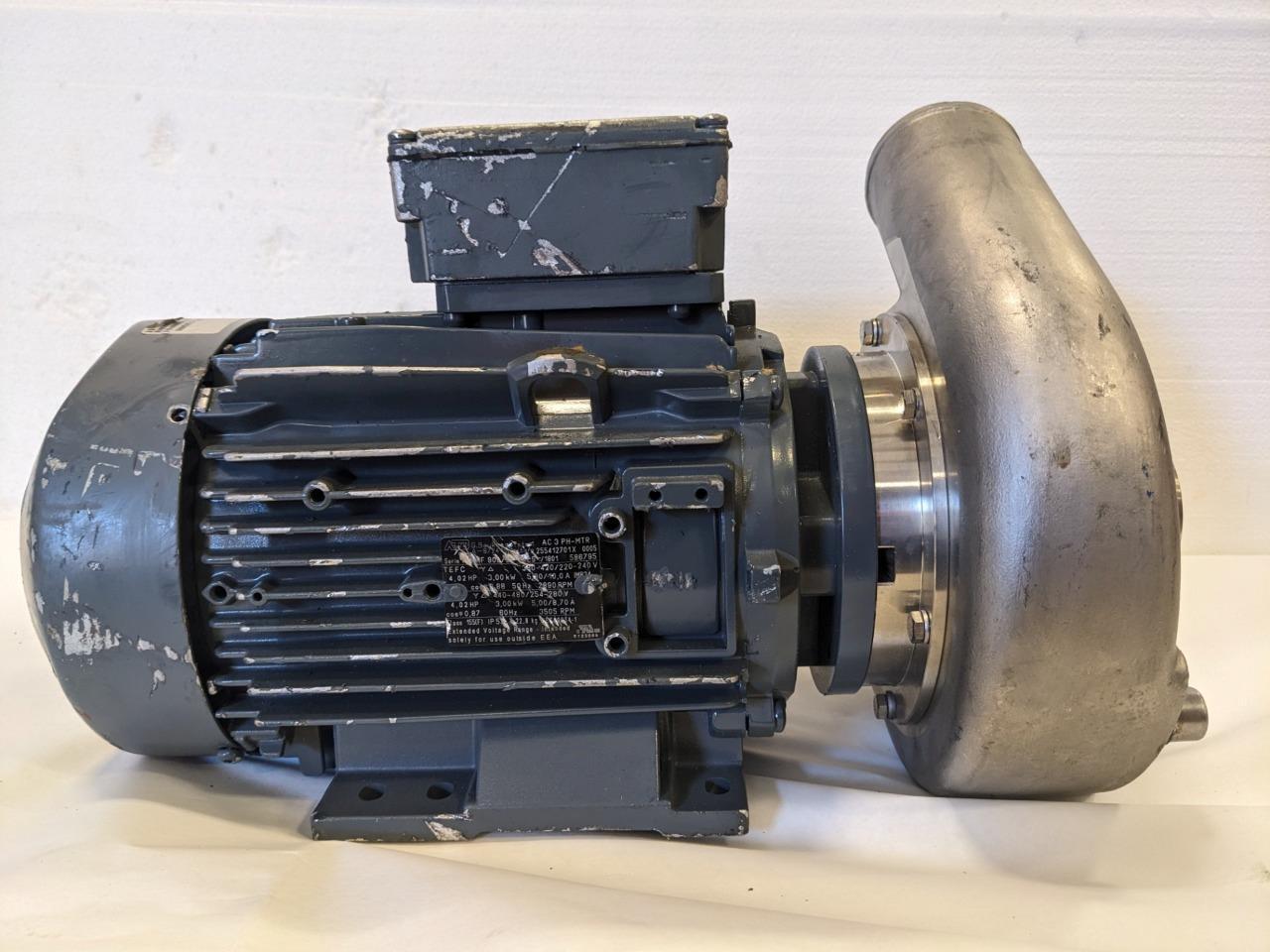 ATB MOTORS GEAR MOTOR 3 PHASE 2/4 POLE 460/266V .33/.57A AC 3 PH-MTR BSRG4