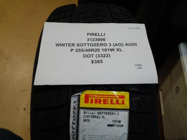 PIRELLI WINTER SOTTOZERO 3 (AO) AUDI P 255 40 20 101W XL TIRE 3123800 CQ2