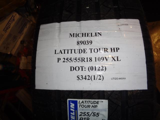 2 MICHELIN LATITUDE TOUR HP P 255 55 18 109V XL TIRES 089039
