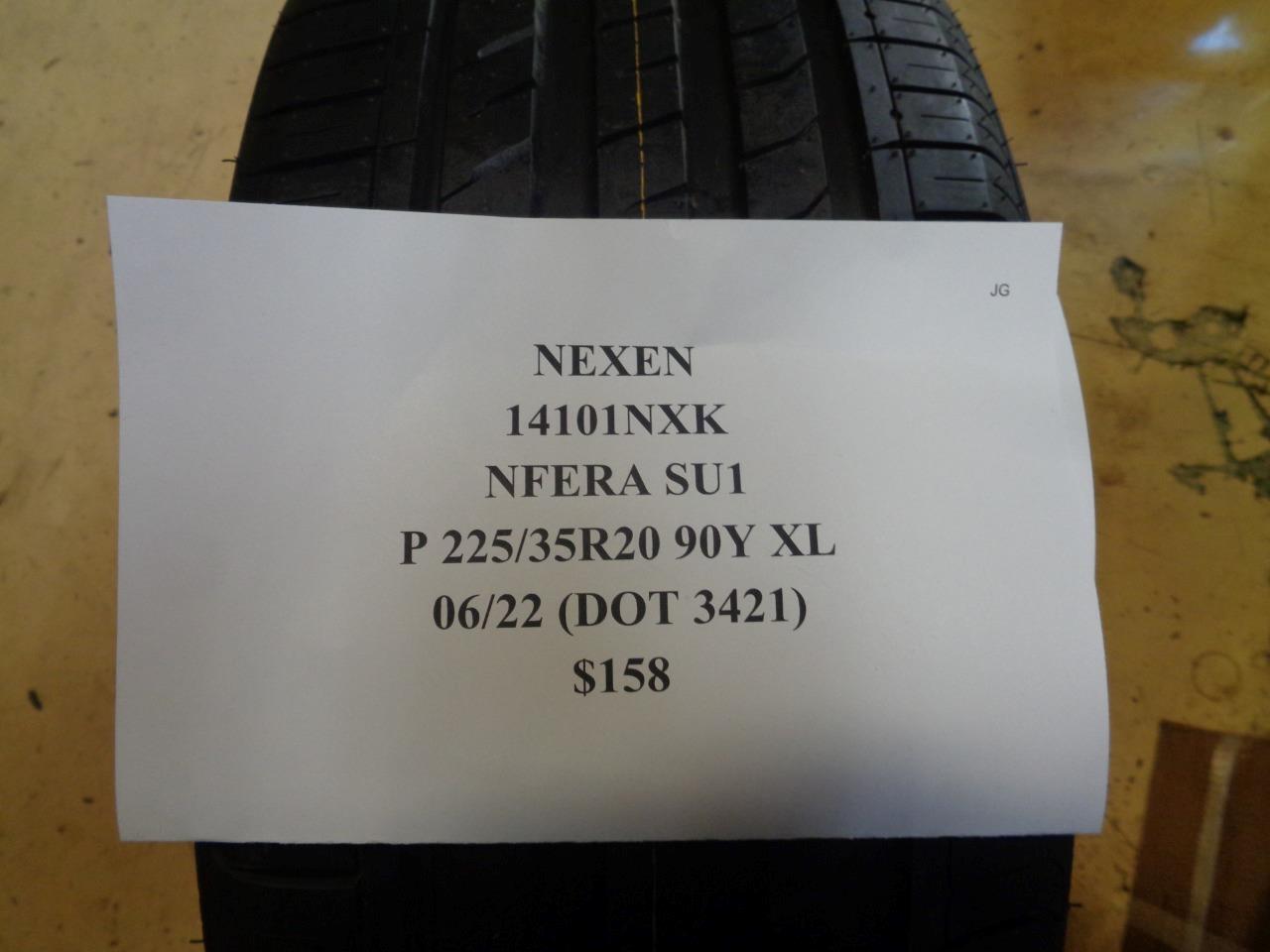 2 NEW OLD STOCK NEXEN NFERA SU1 P 225 35 20 90Y XL UHP TIRE 14101NXK BQ3