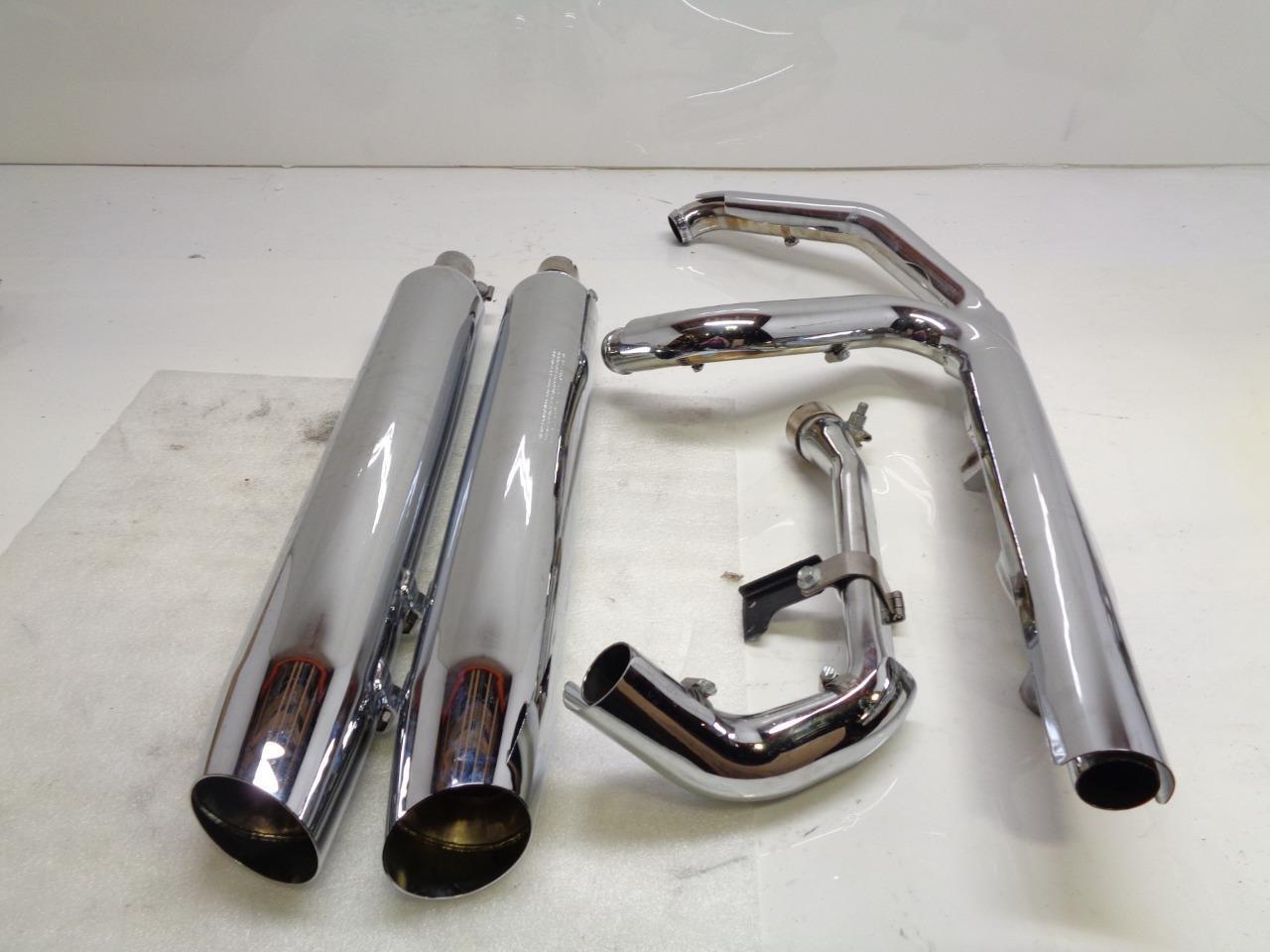 LIGHTLY USED CHROME POWER DUALS EXHAUST HARLEY DAVIDSON TOURING (10-13)  R16