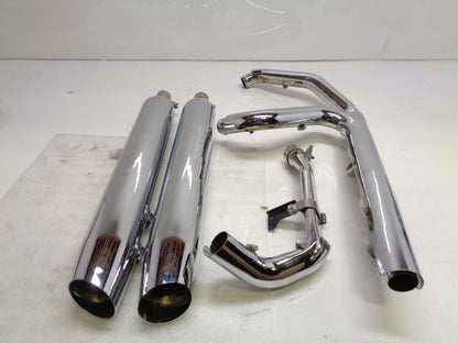 LIGHTLY USED CHROME POWER DUALS EXHAUST HARLEY DAVIDSON TOURING (10-13)  R16