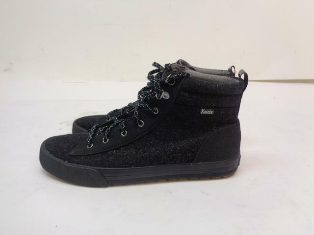 NEW KEDS WOMENS TOPKICK WOOL BLACK SNEAKER SHOES SIZE 8M WF57401 SR