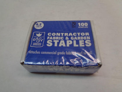 NEW EASY GARDENER CONTRACTOR FABRIC & GARDEN STAPLES 4.5"L 100PC BX8041 R27