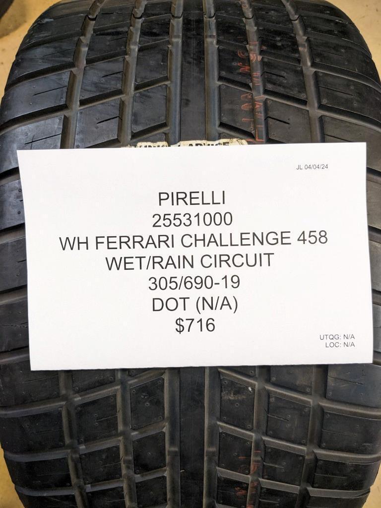 PIRELLI WH FERRARI CHALLENGE 458 WET/RAIN CIRCUIT 305 690 19 TIRE 25531000 CQ3