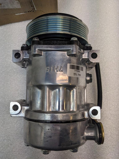 7H15 AC COMPRESSOR 77595 W/ 6 GROOVE CLUTCH FOR PETERBILT KENWORTH TRUCKS NEW R1