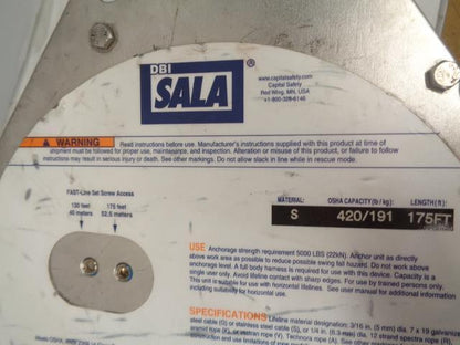 3M DBI SALA SEALED-BLOK 175 FT SELF RETRACTING LIFELINE 3400652 NEW BSR 1.1