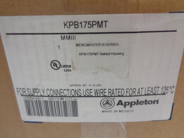 NEW APPLETON 175W MH BALLAST BODY FOR GLASS GLOBE KPB175PMT R33
