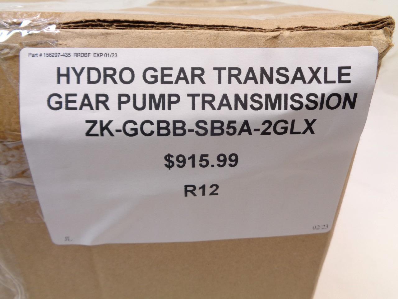 HYDRO GEAR TRANSAXLE GEAR PUMP TRANSMISSION ZK-GCBB-SB5A-2GLX R12