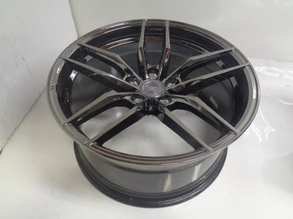 PAIR OF NEW VARIANT KRYPTON BLACK CHROME WHEELS 20x10 ET15 5x4.75 WR
