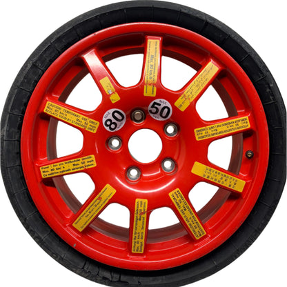 PORSCHE CAYENNE 11-18 SPARE WHEEL 18X6.5 ET28 5X130 TIRE 195/75R18 106P RED 7P0 601 027 A