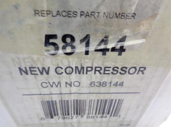 NEW COMPRESSOR WORKS/4 SEASONS 58144 AC COMPRESSOR 95-04 FORD, MAZDA, MERCURY R2-1