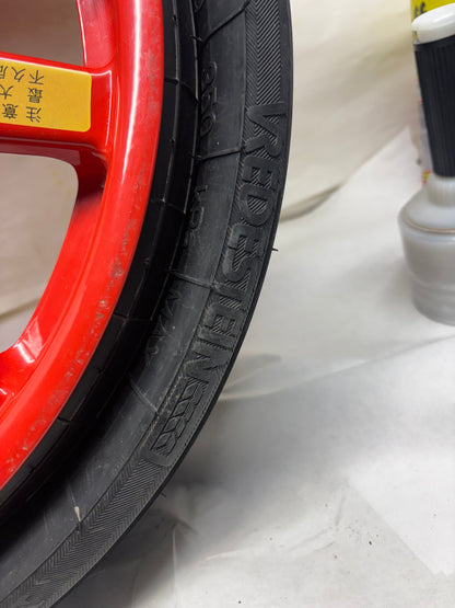 PORSCHE CAYENNE 11-18 SPARE WHEEL 18X6.5 ET28 5X130 TIRE 195/75R18 106P RED 7P0 601 027 A