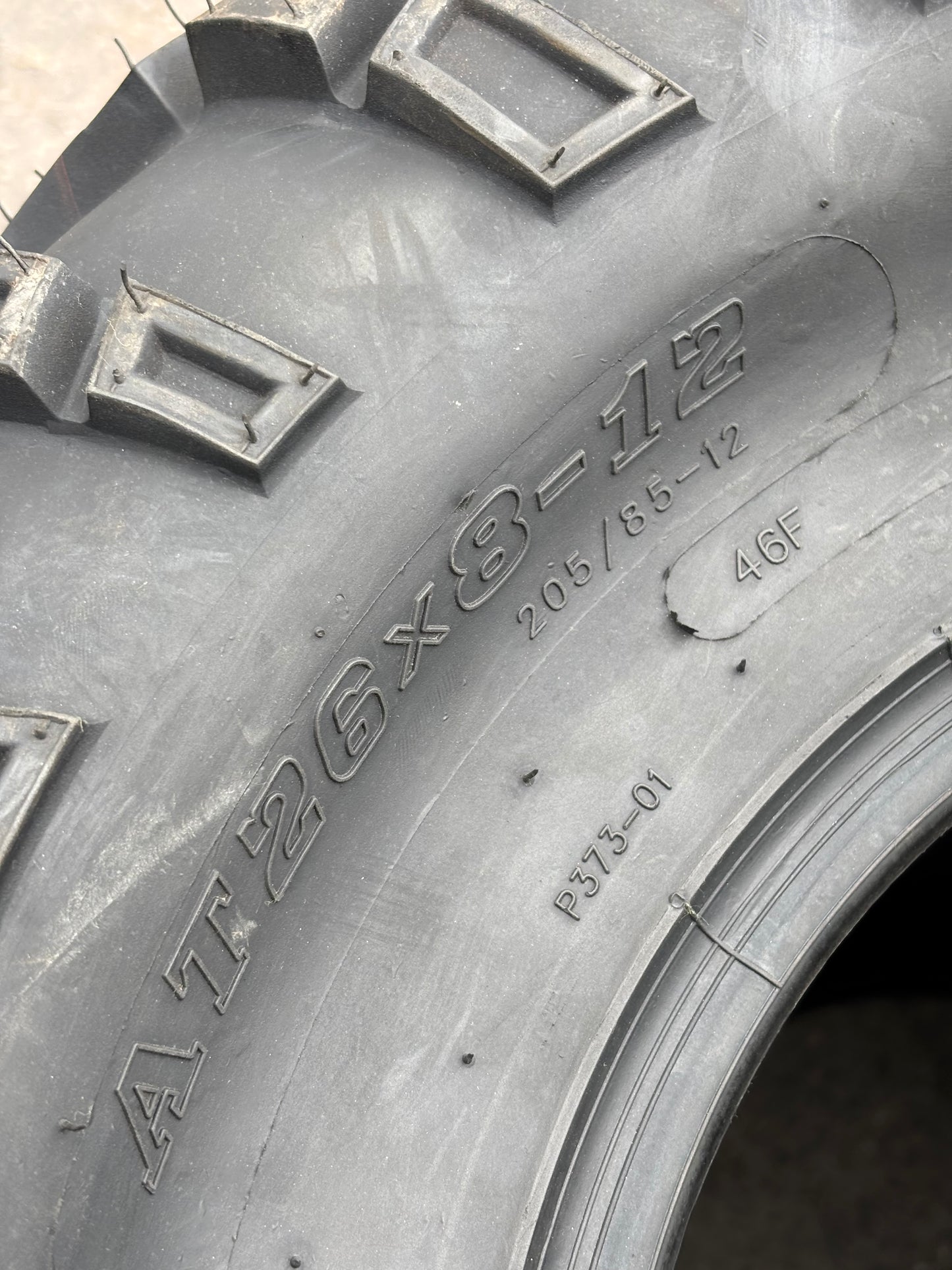 NOS WANDA P373 BSW LT 26 8 12 46F 6PLY ATV/UTV TIRE 10257