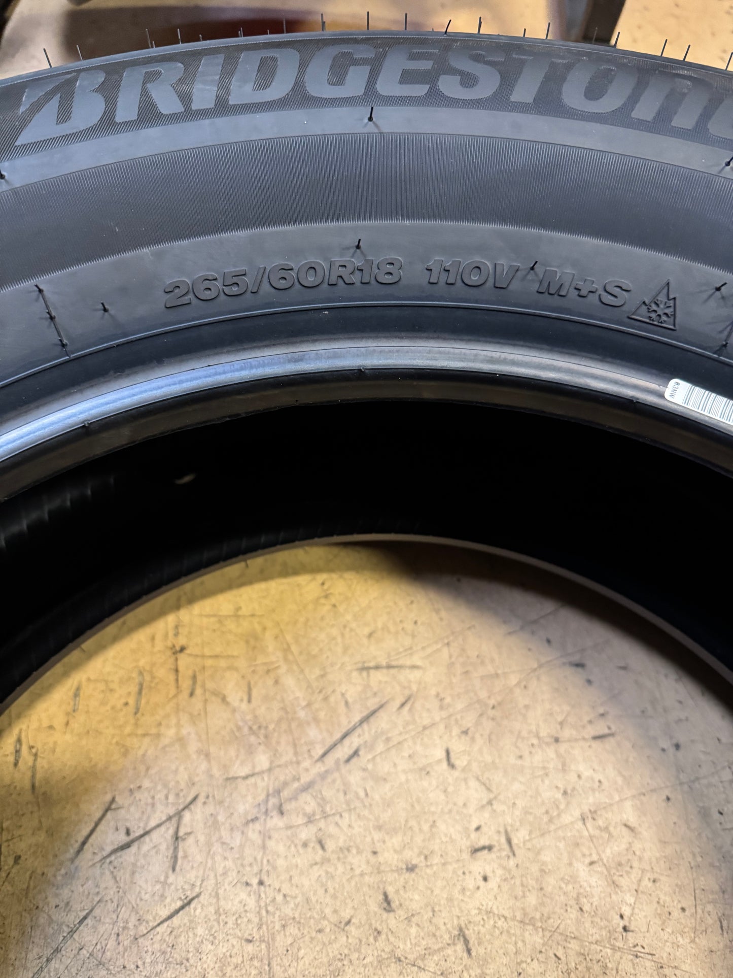 BRIDGESTONE WEATHERPEAK BSW P 265 60 18 110V ALL WEATHER TIRE 014253