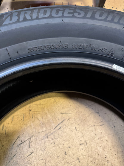 BRIDGESTONE WEATHERPEAK BSW P 265 60 18 110V ALL WEATHER TIRE 014253
