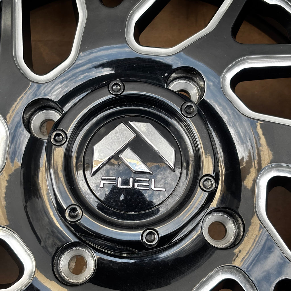 FUEL TRITON UTV 16X7 ET13 4X156 GLOSS BLACK MILLED D5811670A544