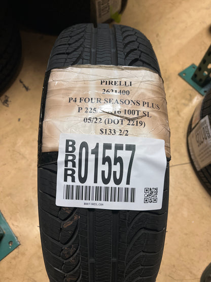 2 NOS PIRELLI P4 FOUR SEASONS PLUS P 225 65 16 100T SL ALL SEASON TIRES  2621400