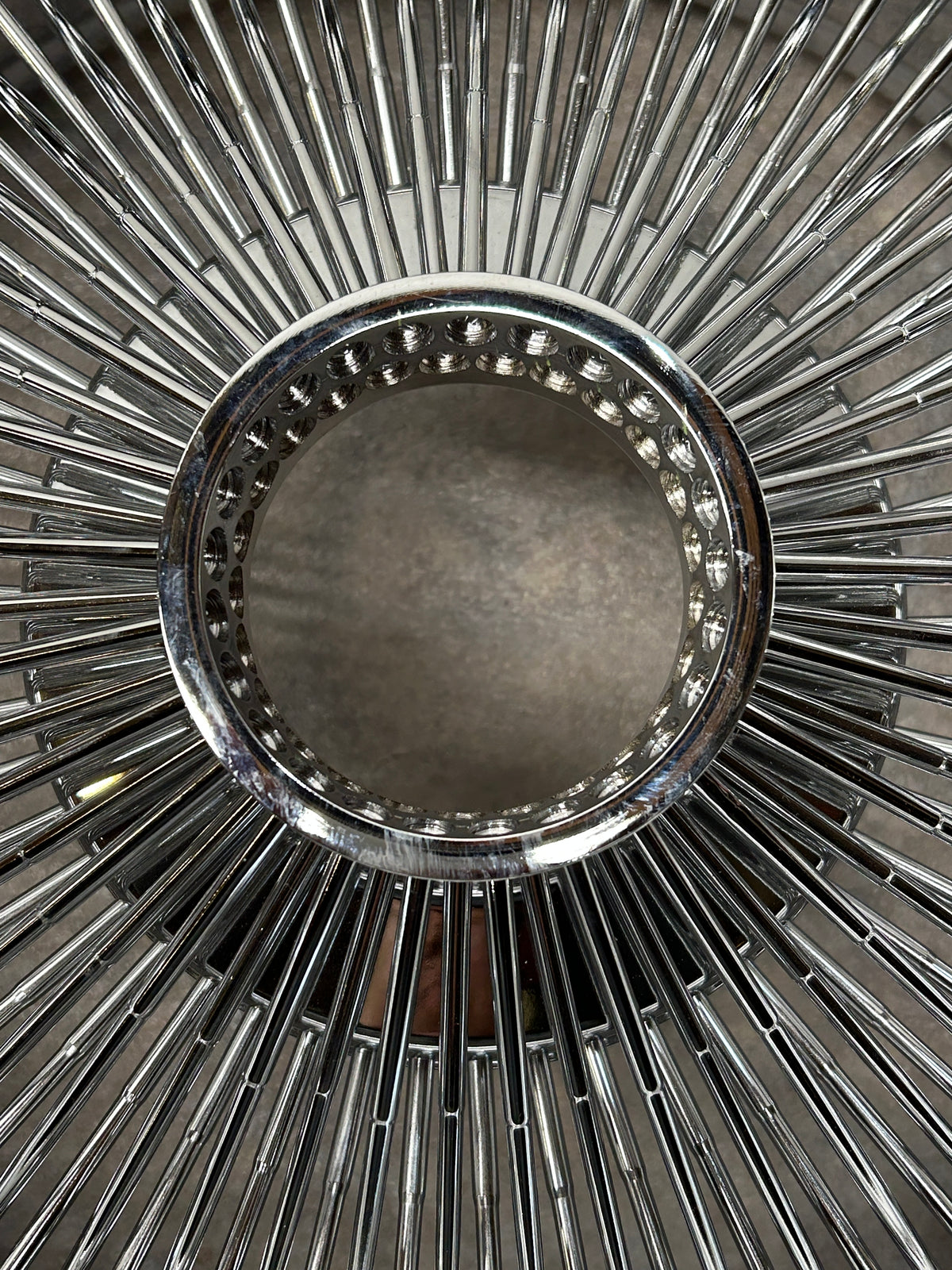 SINGLE 17X8 STANDARD 100 SPOKES ALL CHROME LOWRIDER WIRE WHEEL RIMS