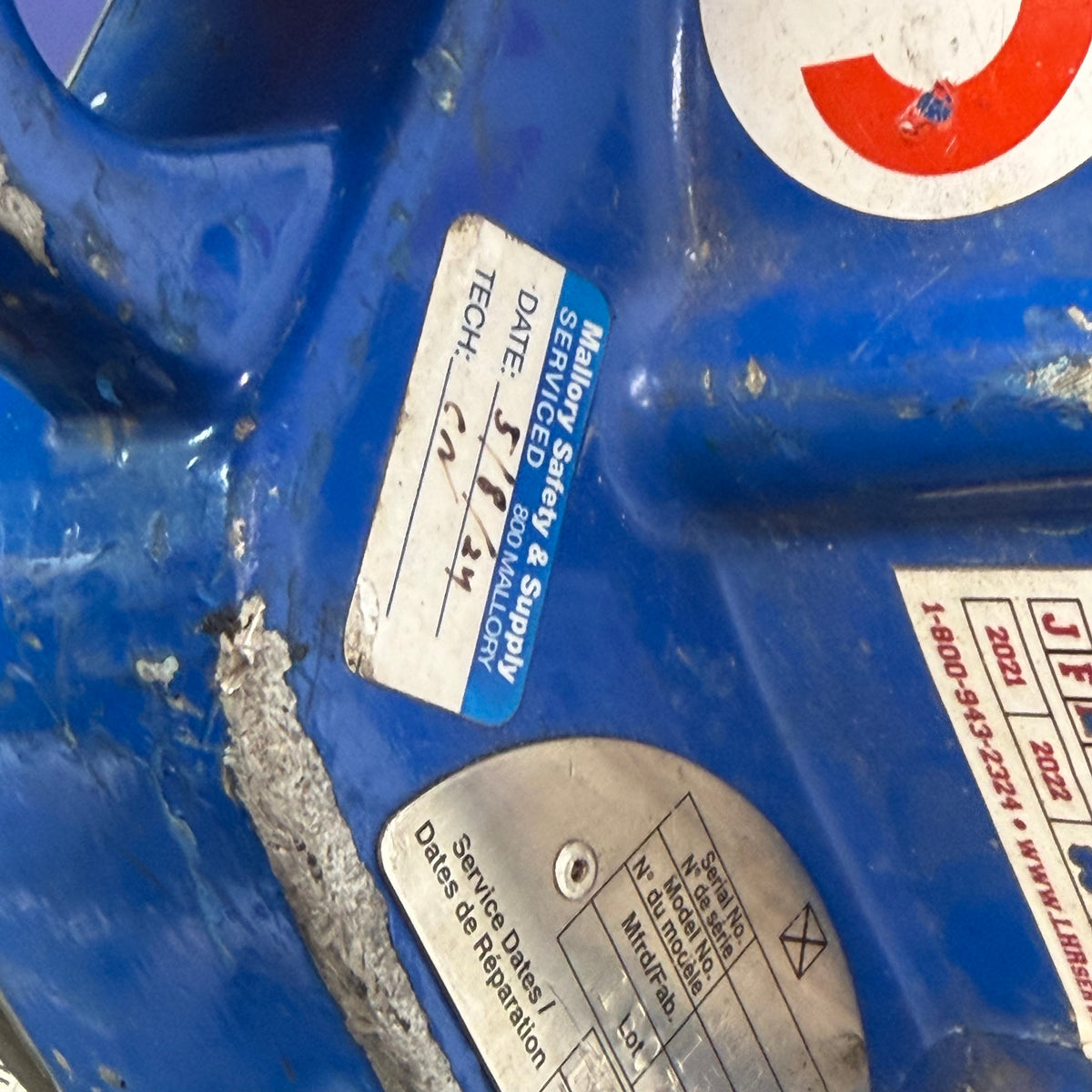 USED DBI-SALA SEALED-BLOK SELF-RETRACTING LIFELINE 3400922, 50 FT, SILVER