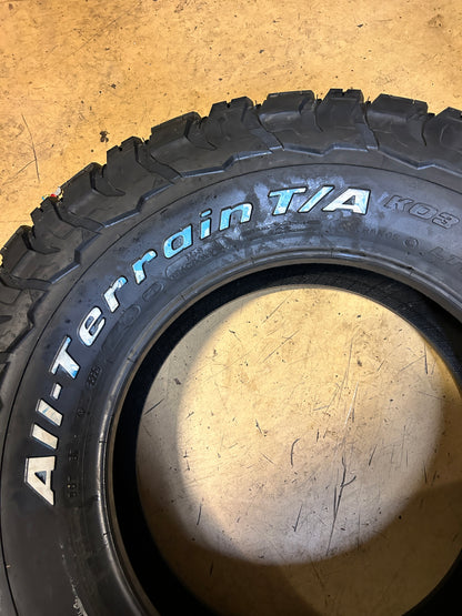 BFGOODRICH ALL TERRAIN T/A KO3 RWL LT 265 70 17 112/109S 6PLY TIRE 59614