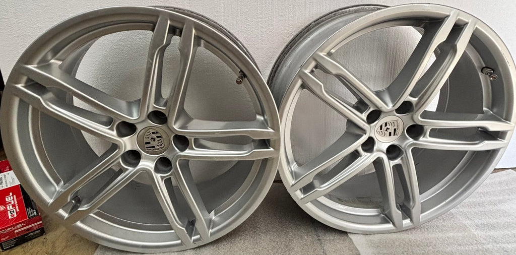 4 GENUINE PORSCHE MACAN 15-19 9X19 8X19 SILVER WHEEL SET 95B601025BN 95B601025BM