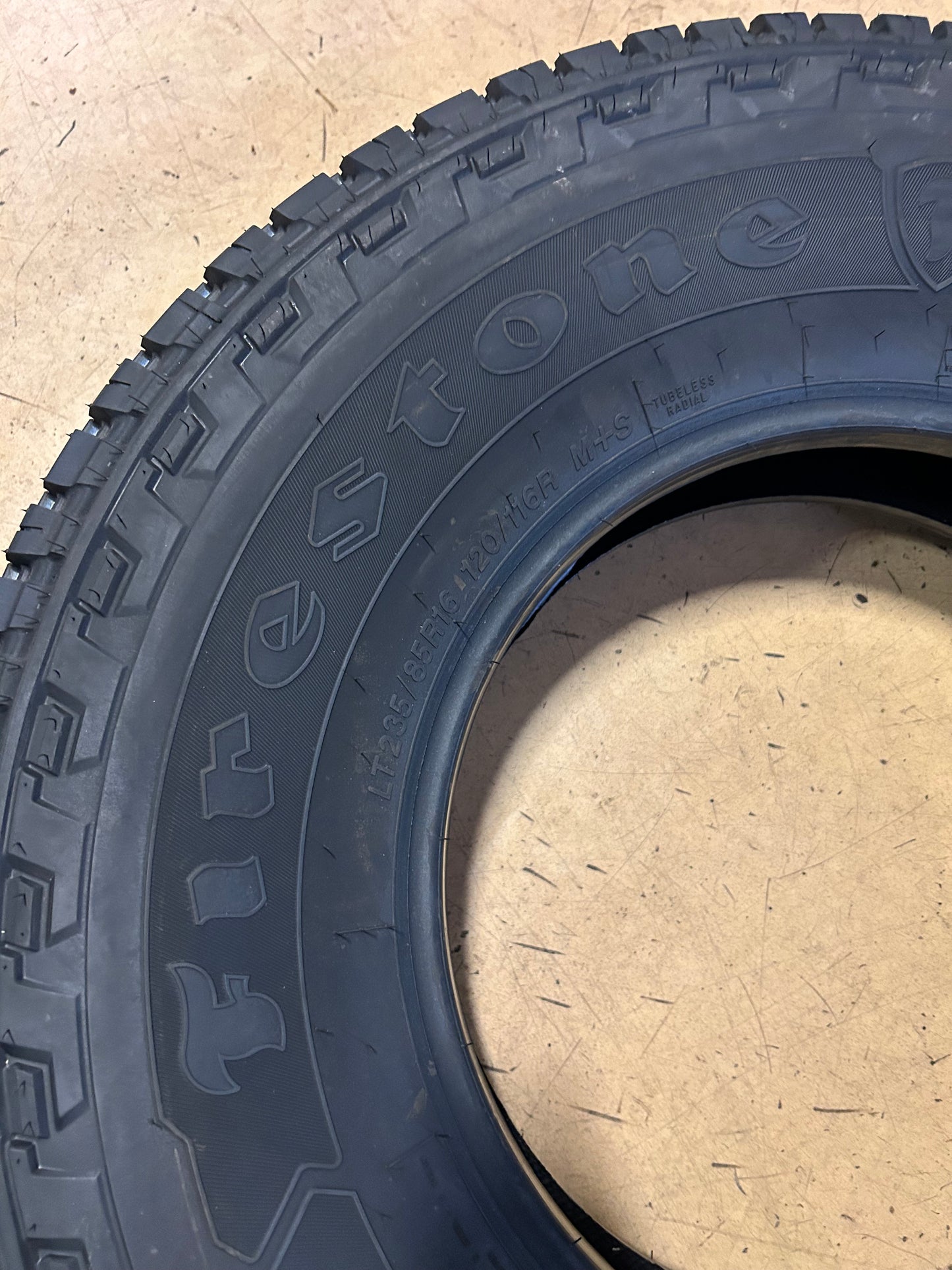 FIRESTONE TRANSFORCE AT2 BSW LT 235 85 16 120/116R 10PLY ALL TERRAIN TIRE 000179