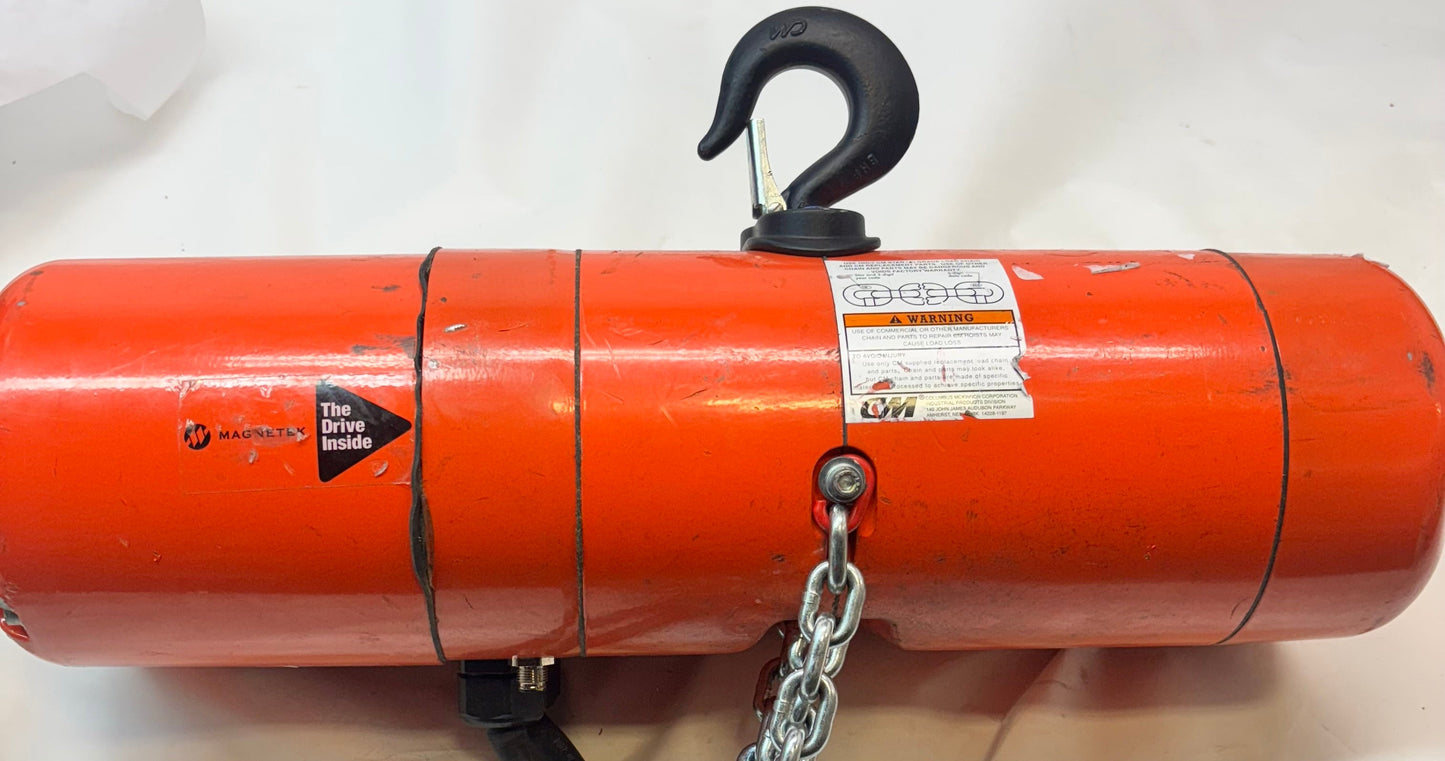 CM LODESTAR MODEL F 1/2-TON 16FPM 115V-1-60 10FT LIFT HEIGHT ELECTRIC CHAIN HOIST 2752NH-SH