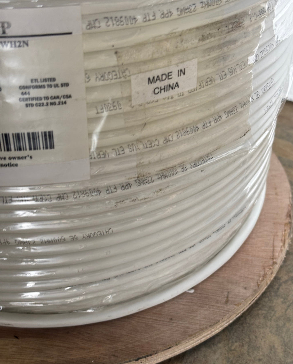 WAVENET CAT6E SHIELDED TWISTED PAIR CMP 600MHz 1000FT 23/4P 6E04FPWH2N