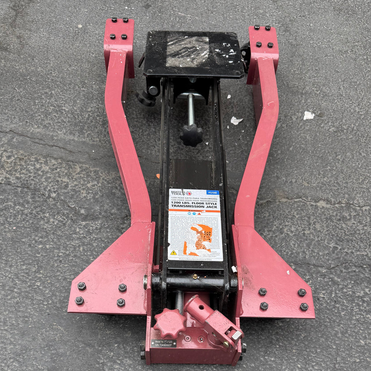 MATCO TOOLS 1200LBS FLOOR STYLE TRANSMISSION JACK FTJ1200