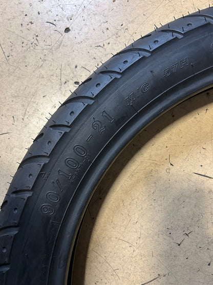 NOS KENDA CHALLENGER BSW 90 100 21 57H FRONT MOTORCYCLE TIRE 046572104C1